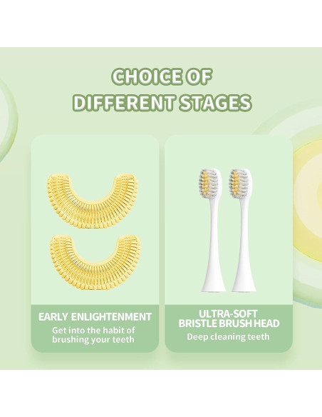 Cepillo de Dientes Eléctrico RexCodar para Niños 2-6 Años Amarillo
