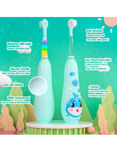 Cepillo de Dientes Eléctrico SEAGO SG-2139 para Niños Azul