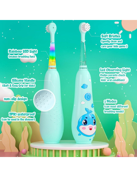 Cepillo de Dientes Eléctrico SEAGO SG-2139 para Niños Azul