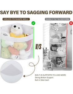 Hamaca Organizador de Peluches SUTINE, 2 Unidades, Blanca 2