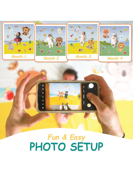 Kit de Hitos Mensuales para Bebés Sam & Lilly - Manta Reversible 170x152cm Kit de Hitos Mensuales para Bebés Sam & Lilly - Manta Reversible 170x152cm