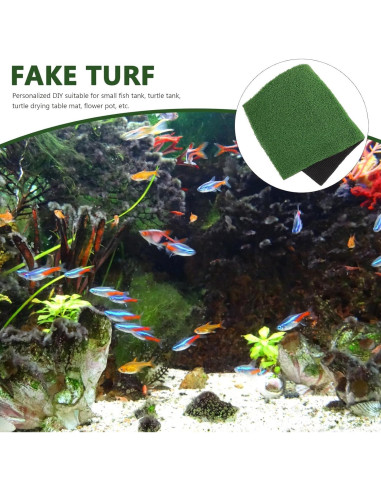 Césped Artificial para Tortugas Ipetboom 50x25 cm Verde