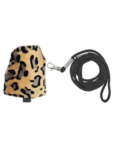 Arnés de Pecho para Lagartos Leadigol con Correa Leopardo