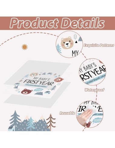 Calendario del Primer Año del Bebé Little Camper con Stickers