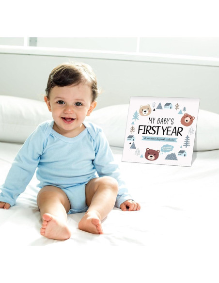 Calendario del Primer Año del Bebé Little Camper con Stickers