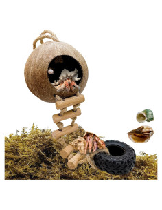 Escondite de Coco para Reptiles Acsist 13.5 cm 5 Piezas
