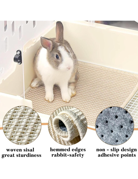 Almohadilla para Rascar Conejos Jevnd 40x30cm Sisal Natural