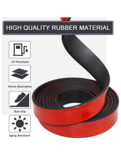 Tira de goma adhesiva MACGQ 5.08 cm x 0.32 cm x 299.72 cm 2