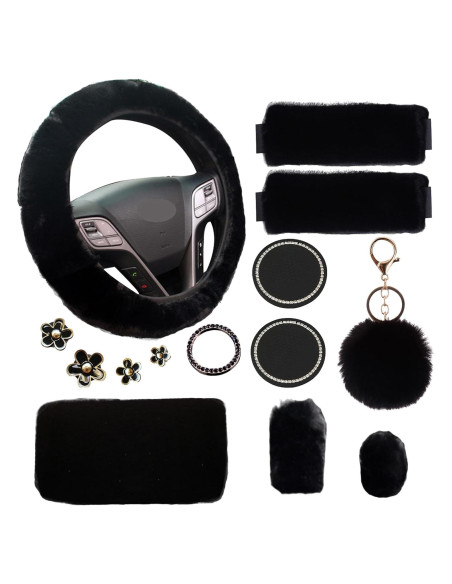Accesorios de Coche Peludos ZWZCYZ para Mujeres - 14 Piezas