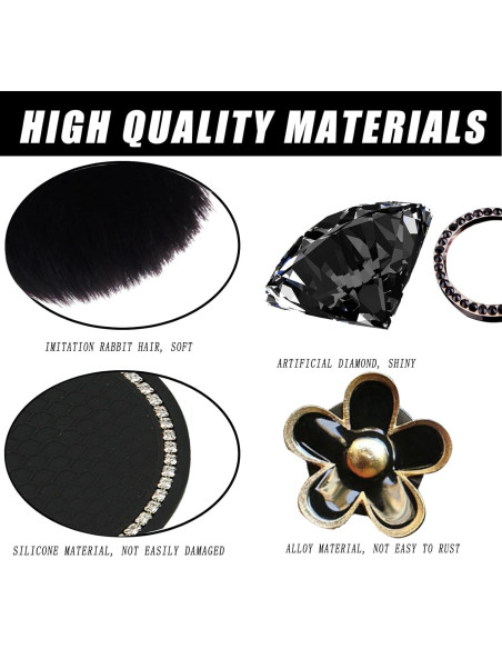 Accesorios de Coche Peludos ZWZCYZ para Mujeres - 14 Piezas