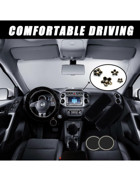 Accesorios de Coche Peludos ZWZCYZ para Mujeres - 14 Piezas