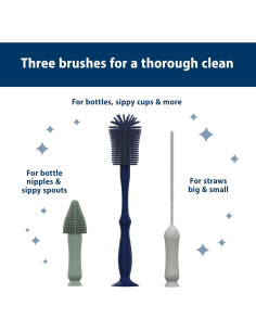 Juego de Cepillos de Limpieza Dr. Brown's - 3 Piezas Silicona 2