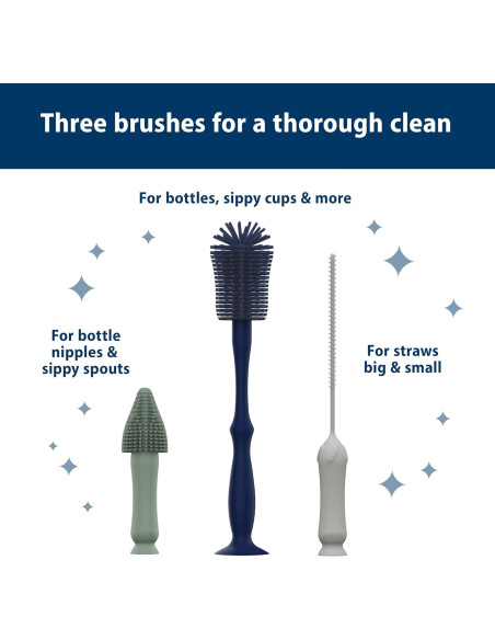 Juego de Cepillos de Limpieza Dr. Brown's - 3 Piezas Silicona