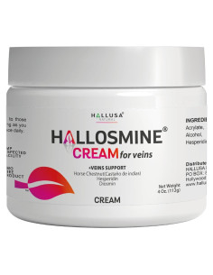 Crema para Venas Hallosmine 113g - Diosmina, Hesperidina, Aloe Vera