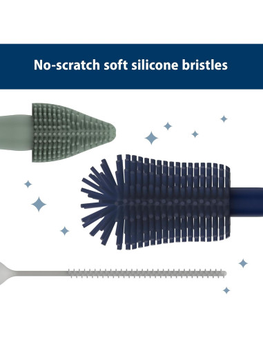 Juego de Cepillos de Limpieza Dr. Brown's - 3 Piezas Silicona