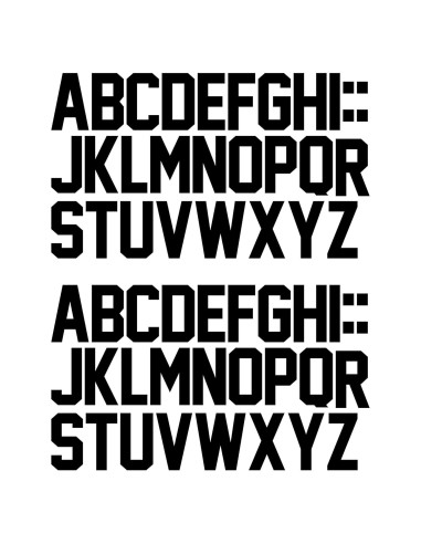 Letras de Transferencia Térmica 5 cm Huatray para Ropa - Negro
