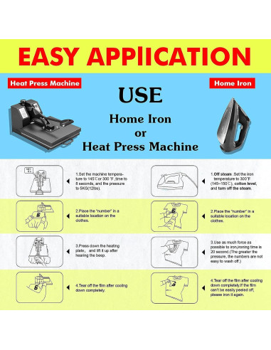 Letras de Transferencia Térmica 5 cm Huatray para Ropa - Negro