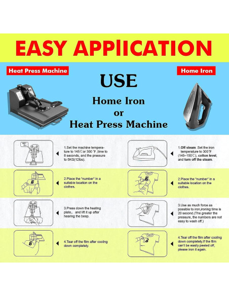 Letras de Transferencia Térmica 5 cm Huatray para Ropa - Negro