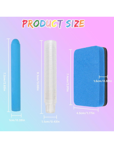 24 Tizas Lavables Sin Polvo FWUNYVN con Soporte y Borrador