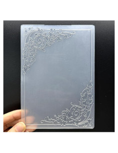 Plantilla de Embosado de Plástico 3D A6 Flor Retro