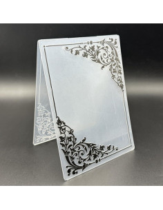 Plantilla de Embosado de Plástico 3D A6 Flor Retro 2