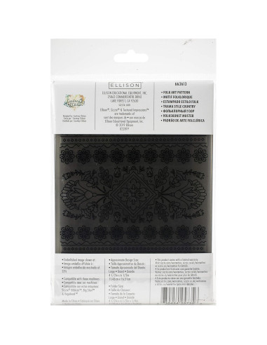 Carpeta de Embossing 3D Sizzix Patrón de Arte Popular 16.5x11.4cm