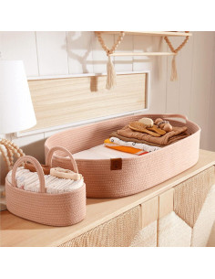 Cesta de Cambio para Bebés J&JOO Rosa Caddy Pañales Doble Cubierta 2