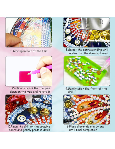 Kit de Pintura de Diamantes Eiflow 19.8x17.8 cm Animales