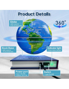 Globo de Levitación Magnética Flagest 13.97 cm con Luz 2