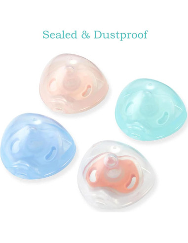 Caja Sostenedora de Chupete PandaEar - Paquete de 4 - Libre de BPA