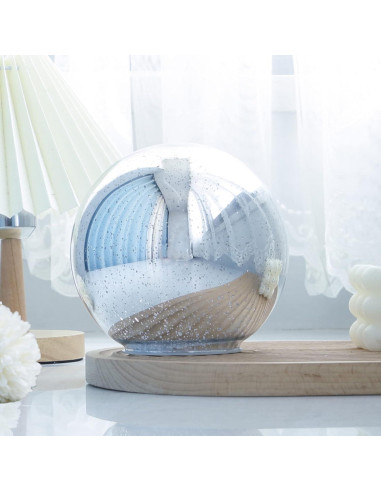 Lámpara de Mesa LED Kaowod 12.19 cm Esfera de Vidrio Plata