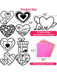 Kit de Manualidades de Atrapasueños San Valentín Ceiba Tree 18 Piezas 2