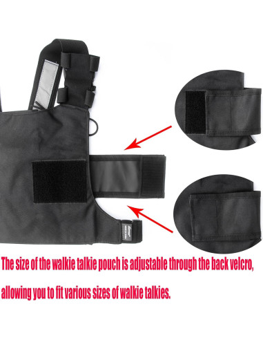 Arnés de Pecho Luiton Negro con Tiras Reflectantes