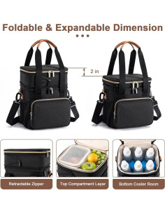 Bolsa de Enfriamiento de Leche Materna BABEYER 11.5L Negra 2