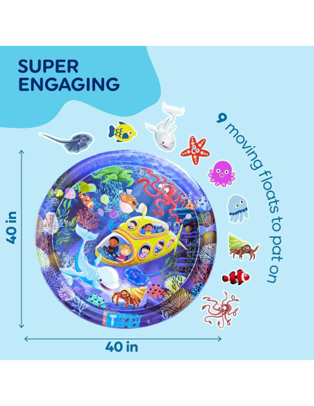 Alfombra de Agua Tummy Time Premium 101x101 cm PVC