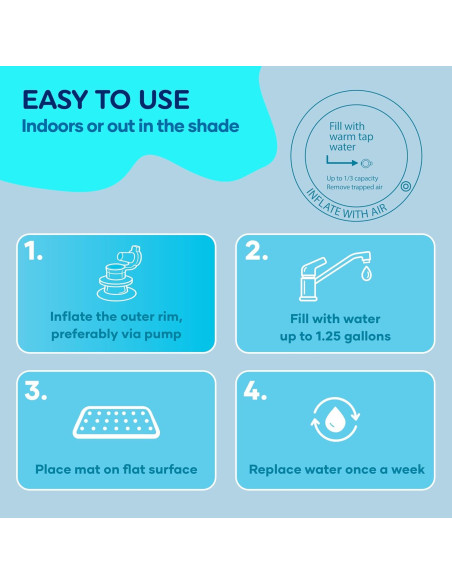 Alfombra de Agua Tummy Time Premium 101x101 cm PVC