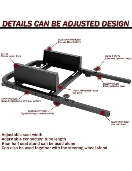 Soporte de Asiento de Carreras Supllueer Cockpit 11 - Rojo