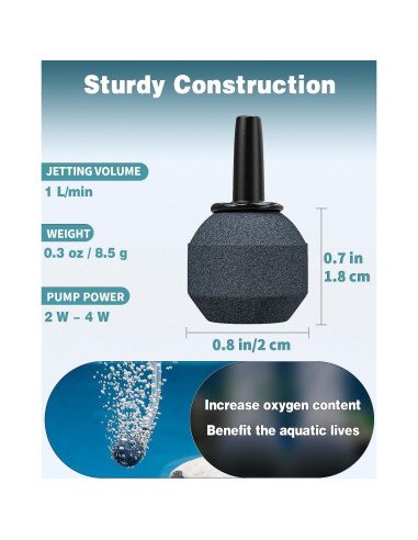 Difusor de Burbujas Pawfly 2.03 cm para Acuarios - 10 Piezas