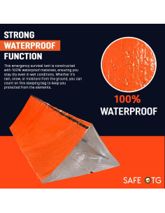 Tienda de Supervivencia Mylar 2 Personas SAFE OTG 2