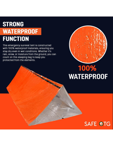 Tienda de Supervivencia Mylar 2 Personas SAFE OTG