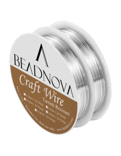 Alambre de Cobre Baño de Plata BEADNOVA 0.6mm 8-9m