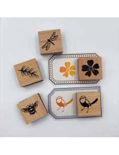 Juego de 9 Sellos de Goma de Madera YG-Stamp09 para Scrapbooking 2