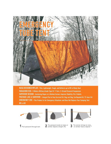 Tienda de Supervivencia Mylar 2 Personas SAFE OTG