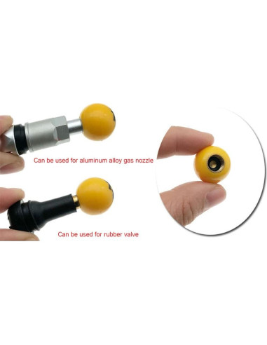 Tapa de Válvula de Aire SaiDian 4 Pcs Carita Sonriente Amarillo