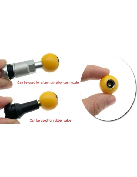 Tapa de Válvula de Aire SaiDian 4 Pcs Carita Sonriente Amarillo