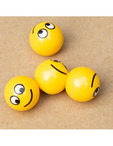 Tapa de Válvula de Aire SaiDian 4 Pcs Carita Sonriente Amarillo