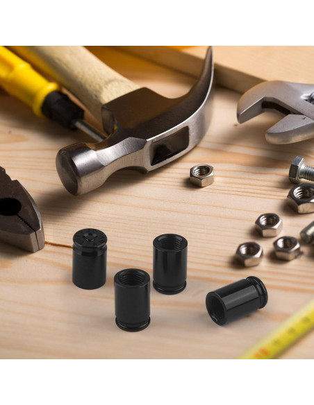 12 Tapones de Válvula de Neumático Aluminio Pretwad Negros