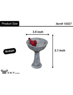 Fuente para Pájaros Cardenal G & F Products Miniatura 5.72 cm 2