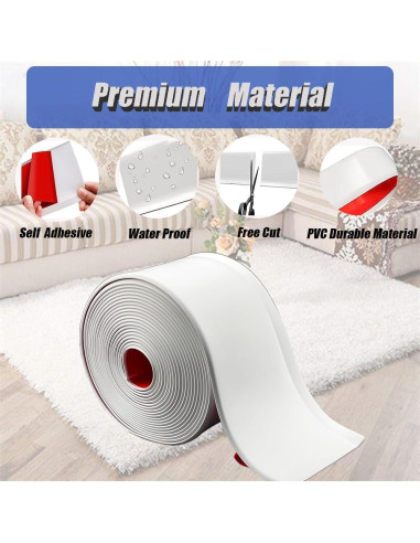 Base de Pared Autoadhesiva Youyis 40 Pies Vinilo Blanco