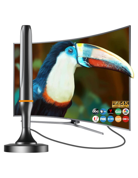 Antena Digital HD QGClearSO 724 km Recepción 4K/1080p